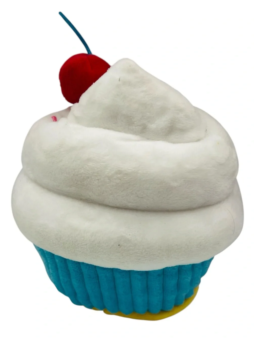 American Greetings Blue & White Birthday Cupcake Topper Plush